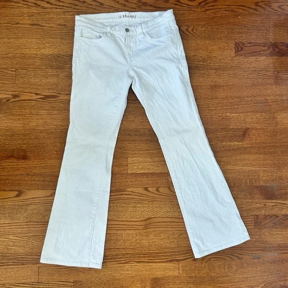 J Brand White Flare Leg Jeans for Effortless Style